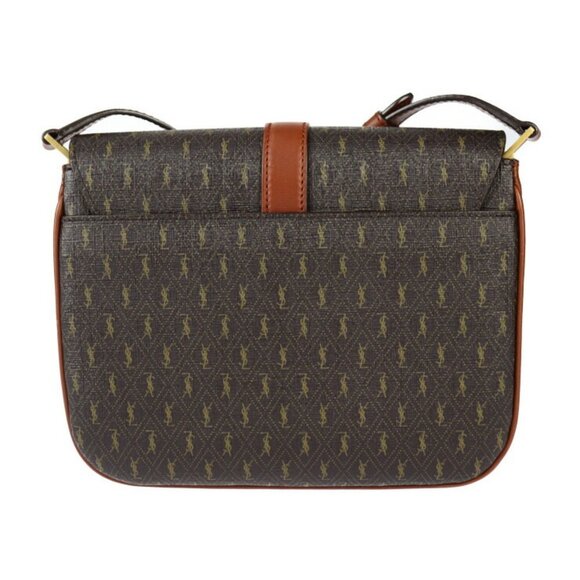 SAINT LAURENT Brown Monogram Leather Shoulder Bag - Picture 4 of 9